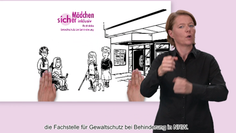 Die Gebärdensprachdolmetscherin eklärt