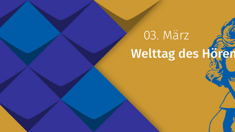 03. März – Welttag des Hörens. Illustration eines Portraits von Ludwig van Beethoven.