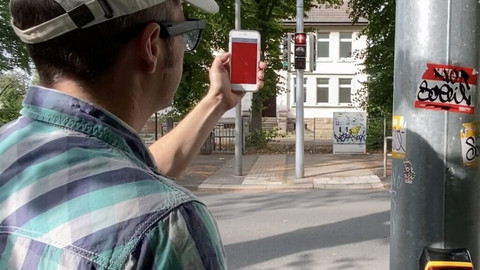 Smartphone als Orientierungshilfe bei Mobilität, Bild von Audiofaktur 