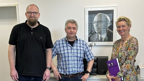 von links nach rechts: Hr. Rohlfing, Herr Kahle, Frau Janaszek