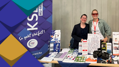 Slidergrafik mit Infostand auf der Messe SightCity