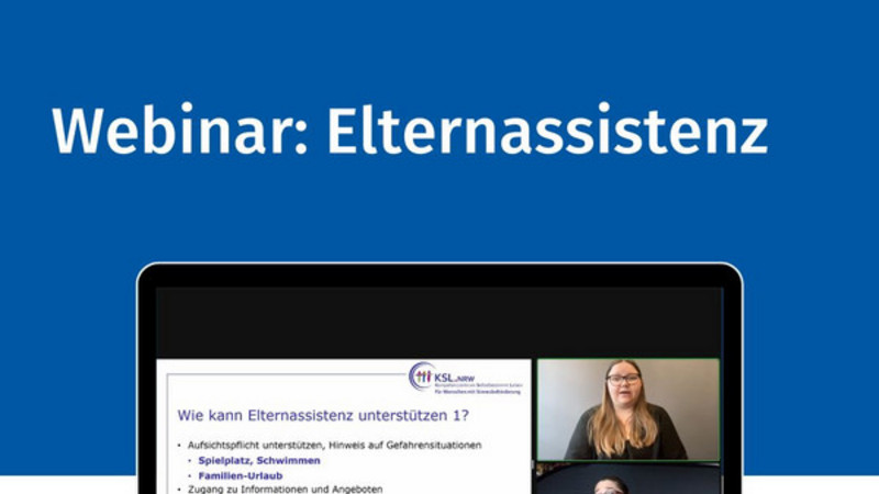 Screenshot von Online-Veranstaltung zu Elternassistenz