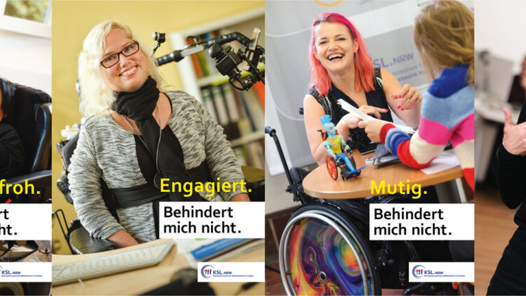 Eine Reihe von Postkarten mit Bildern von verschiedener Personen der Kampagne