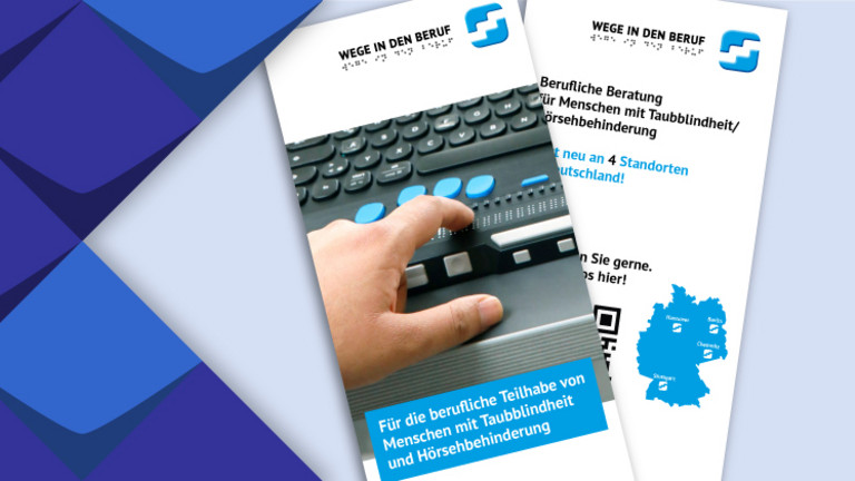 Slidergrafik Wege in den Beruf mit Projektflyer