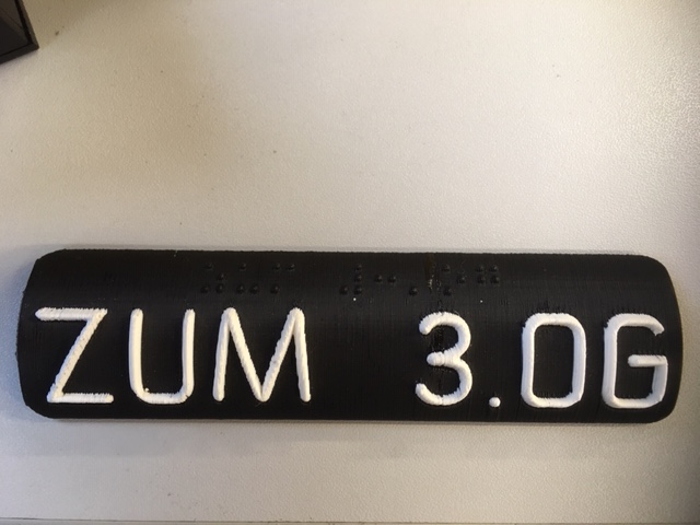 taktiles Handlaufschild ("zum 3. OG")