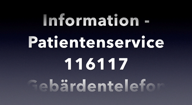 Patientenservice 116117 - Gebärdentelefon