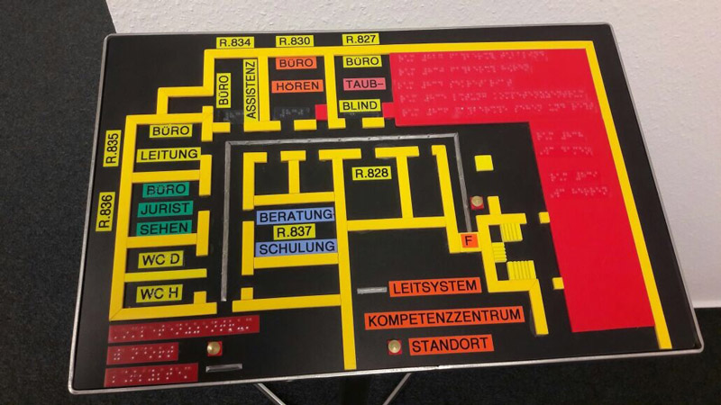 Ein Überblick des Leitsystems im Haus der Technik