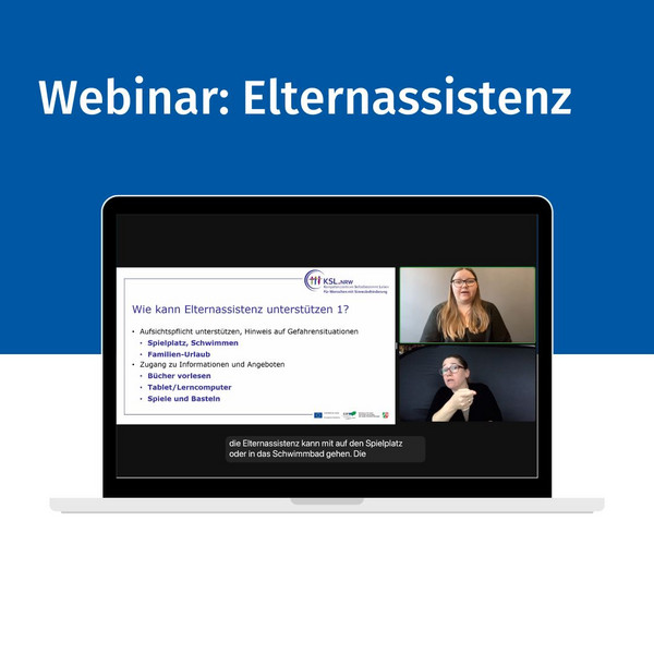 Screenshot von Webinar Elternassistenz 