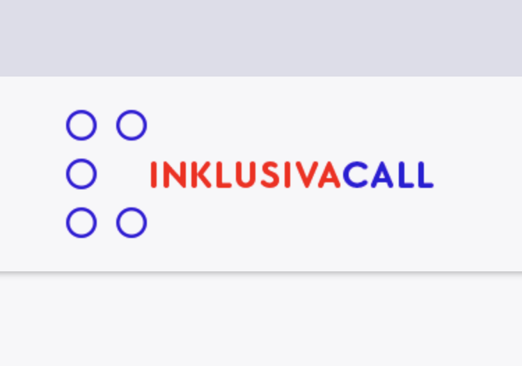 Logo INCLUSIVA Call in Blau und Rot
