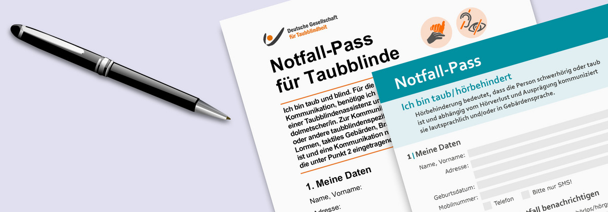 Notfallpass für Menschen mit Hörbehinderung und Taubblindheit