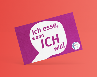 Postkarte "Ich esse, wann ICH will"